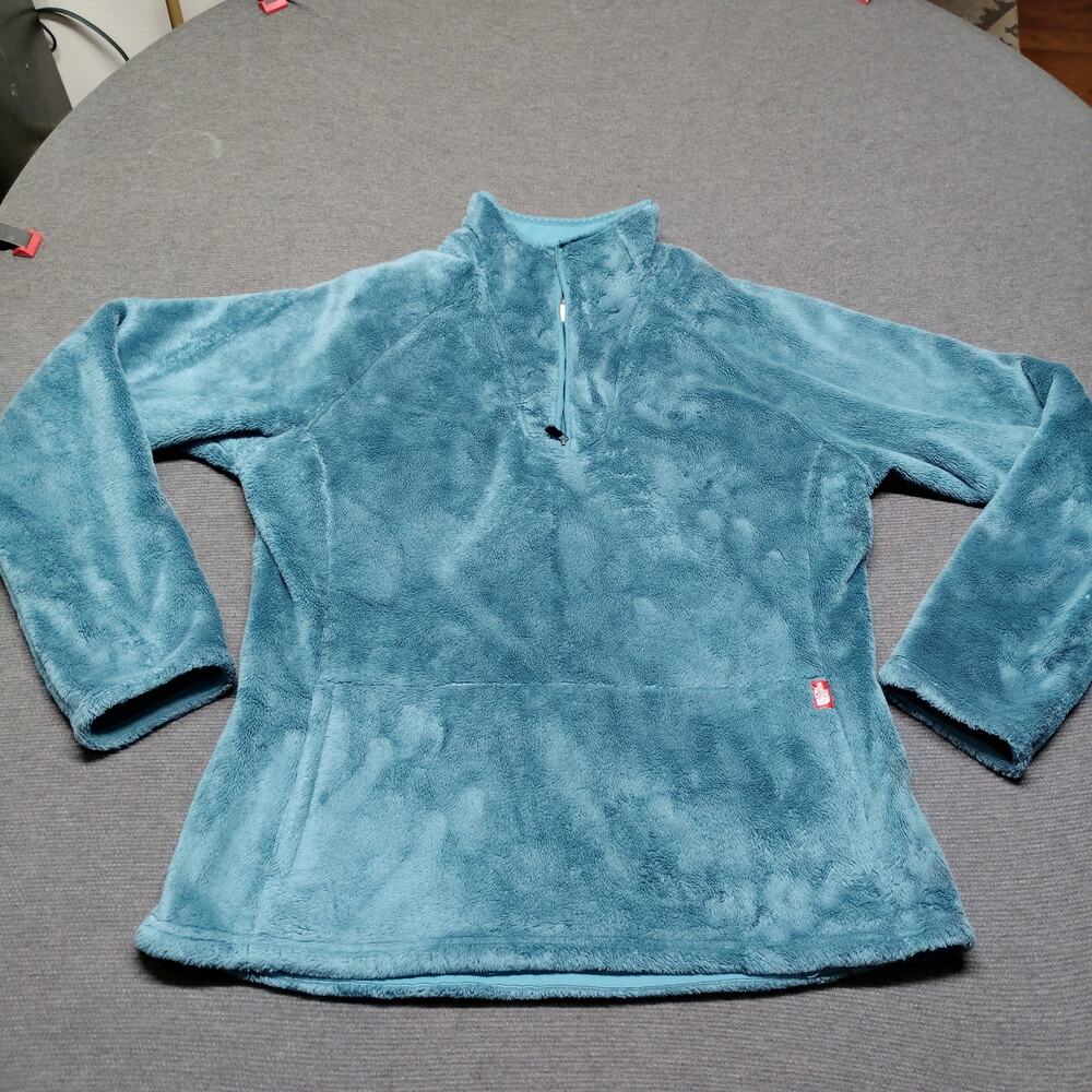 The North Face Furry Fleece Zip Jacket Women's Size XL (Teal Blue)